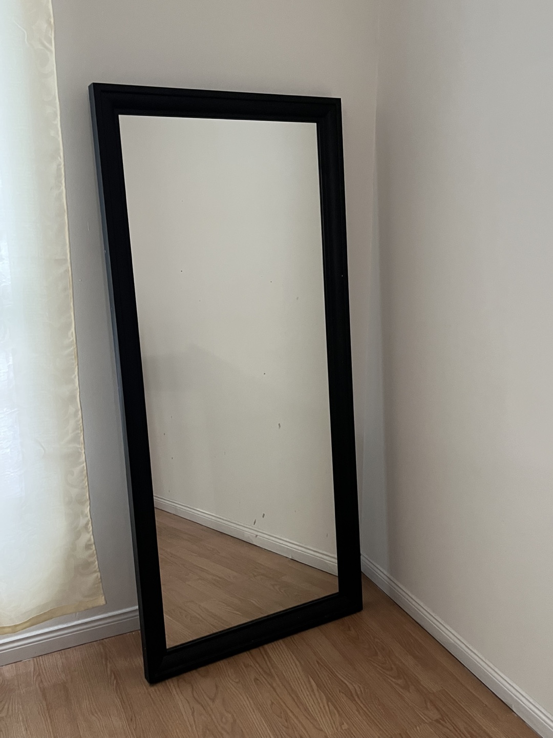 Full-Length Black Framed Mirror
