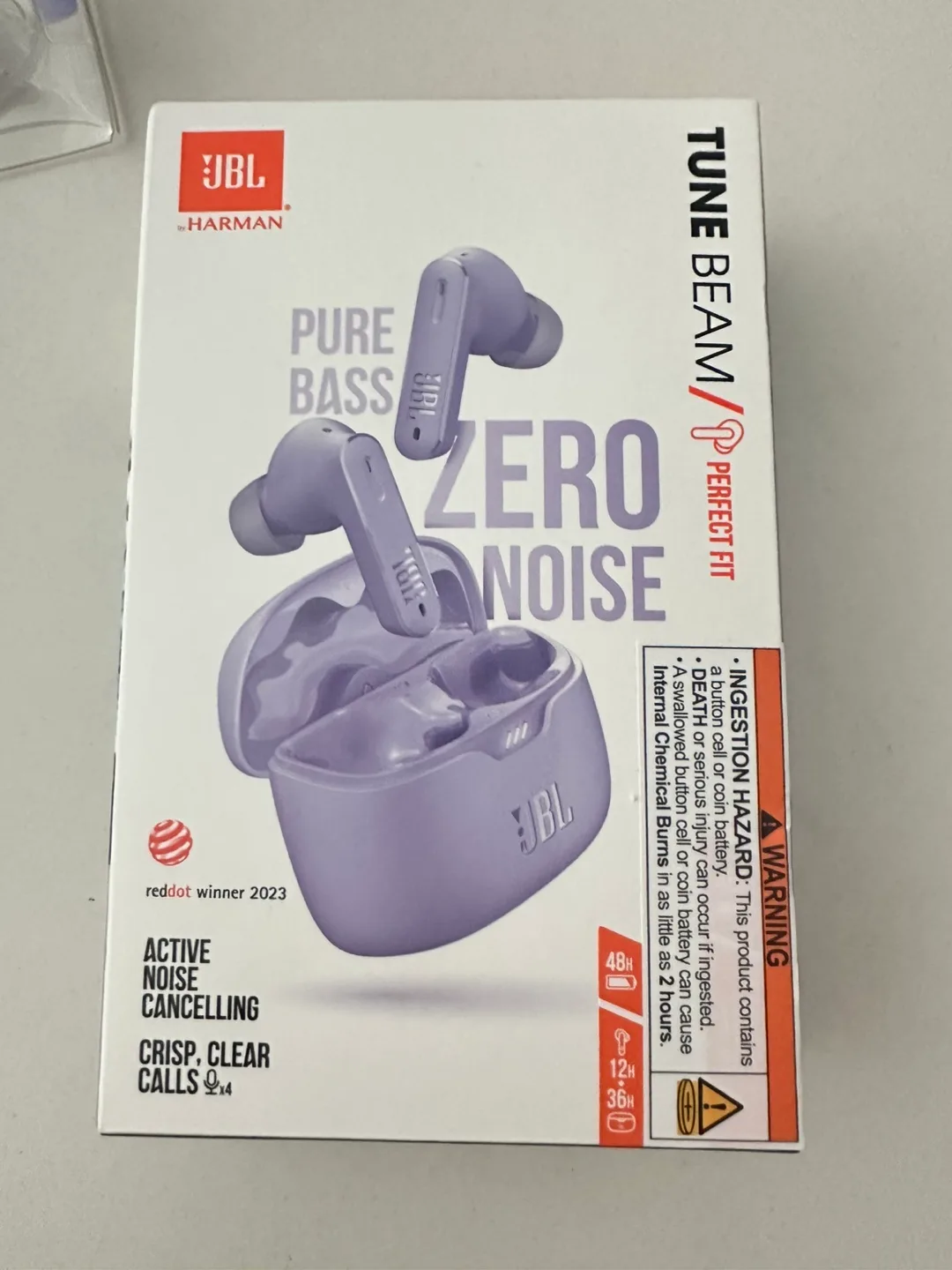 JBL Tune Beam True Wireless Noise Cancelling Earbuds - Purple image indicator(4)
