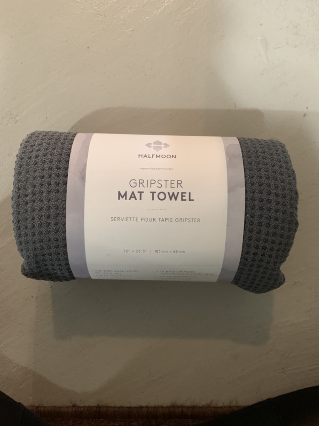 Halfmoon Gripster Mat Towel - Dark Grey