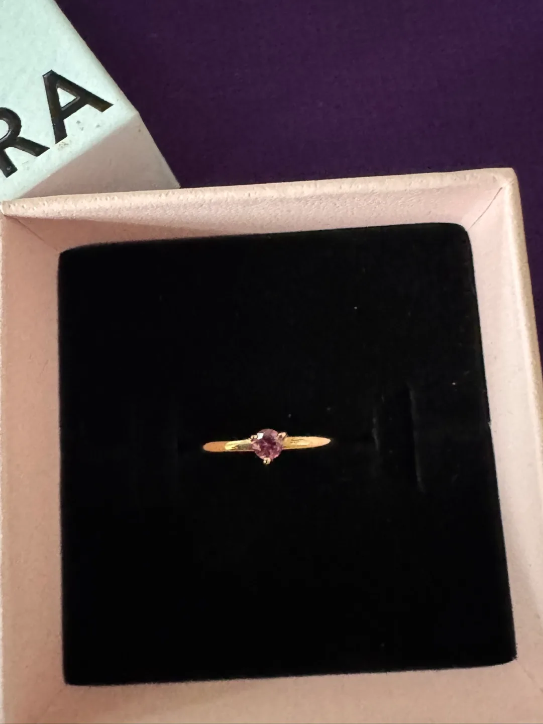 Pandora Pink Solitaire Ring, Rose Gold-Plated image indicator(2)