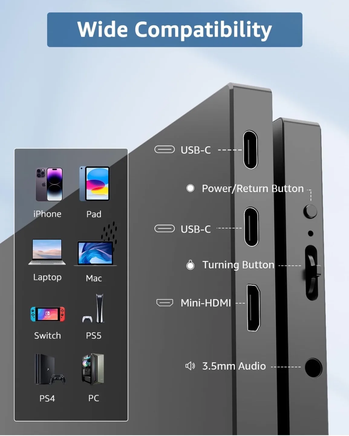 New  16-inch Portable Monitor - Lightweight and Versatile image indicator(3)