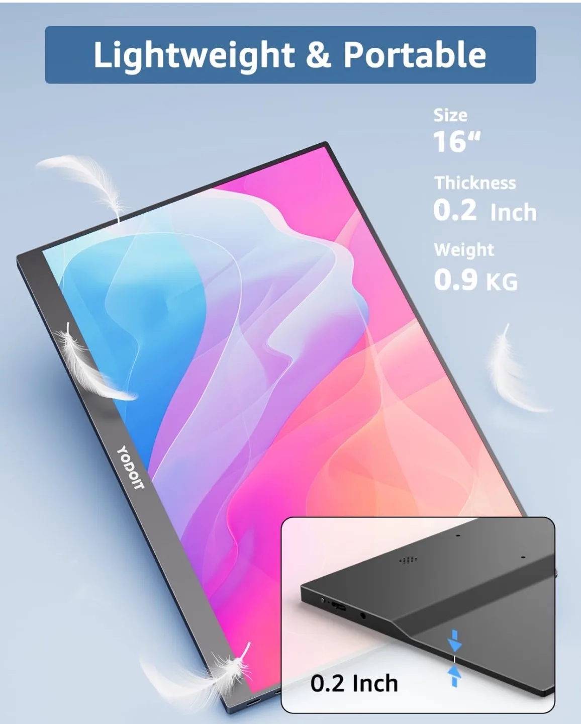 New  16-inch Portable Monitor - Lightweight and Versatile image indicator(2)