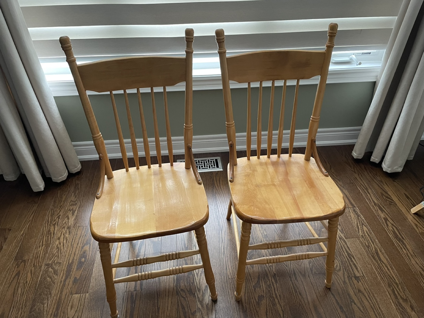 Pair of Wooden Dining Chairs