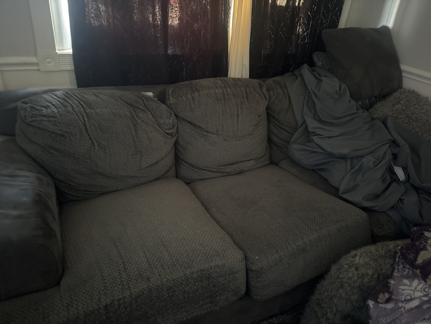 Dark Gray Loveseat and 3 seat - photo 2
