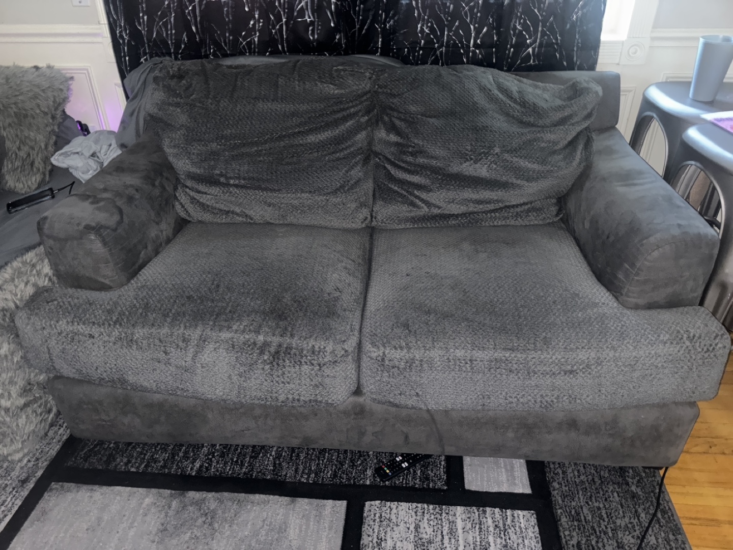 Dark Gray Loveseat and 3 seat