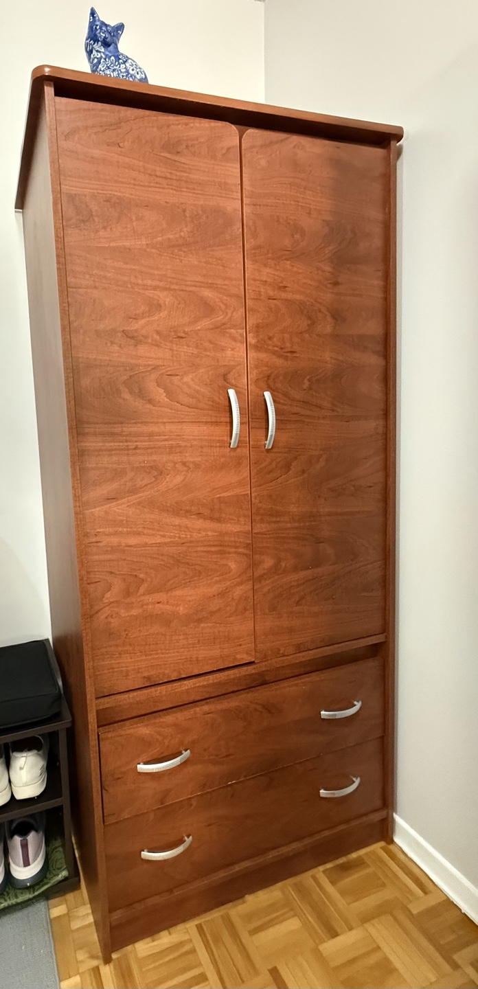 Wooden Armoire with Two Drawers - photo 2