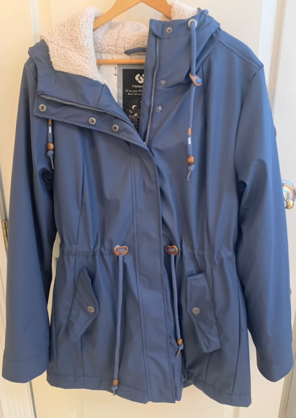 Ragwear Women's Blue Hooded Jacket Size XL thumbnail