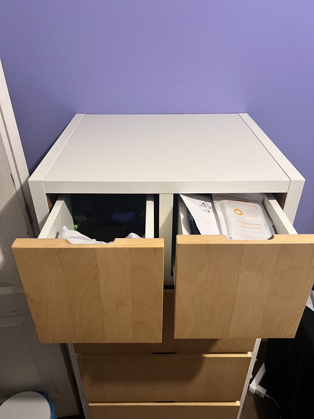 IKEA MALM 5-Drawer Chest - White/Birch