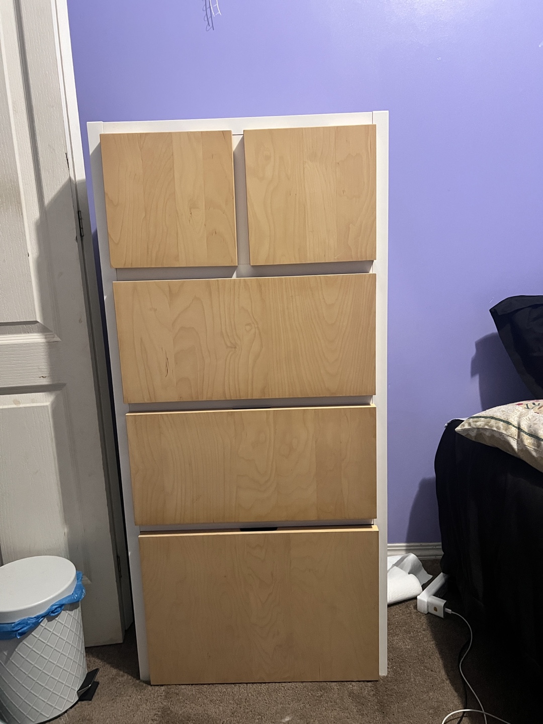 IKEA MALM 5-Drawer Chest - White/Birch - photo 3