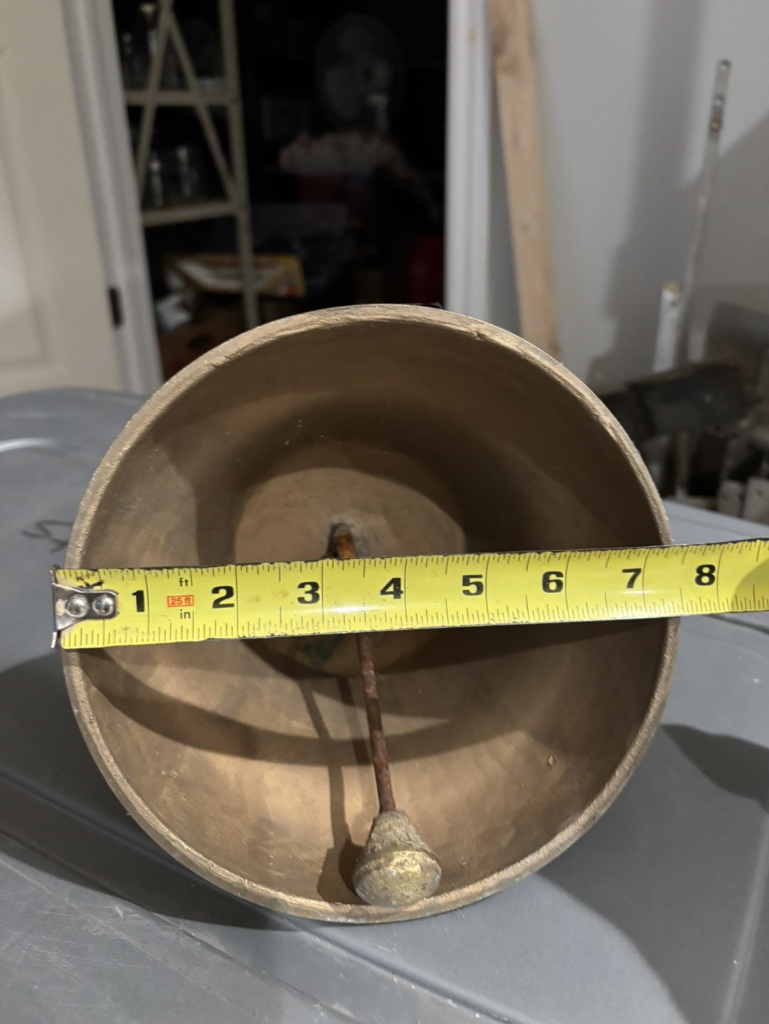 Antique Gusset Uetendorf Brass Cowbell - photo 3