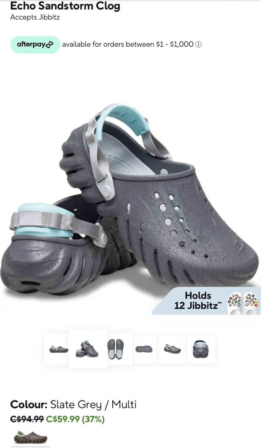 Crocs Echo Sandstorm Clog - Slate Grey/Multi - Women's