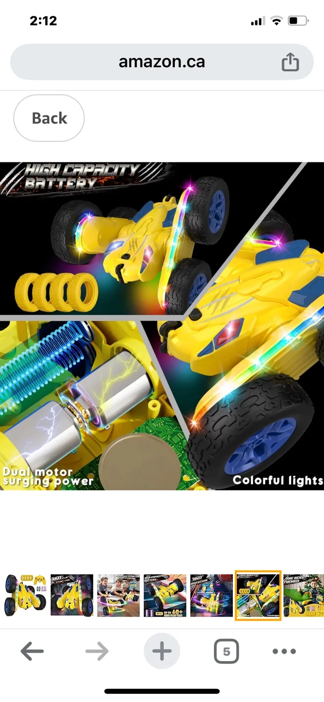 Remote Control Stunt Car with Lights image indicator(9)