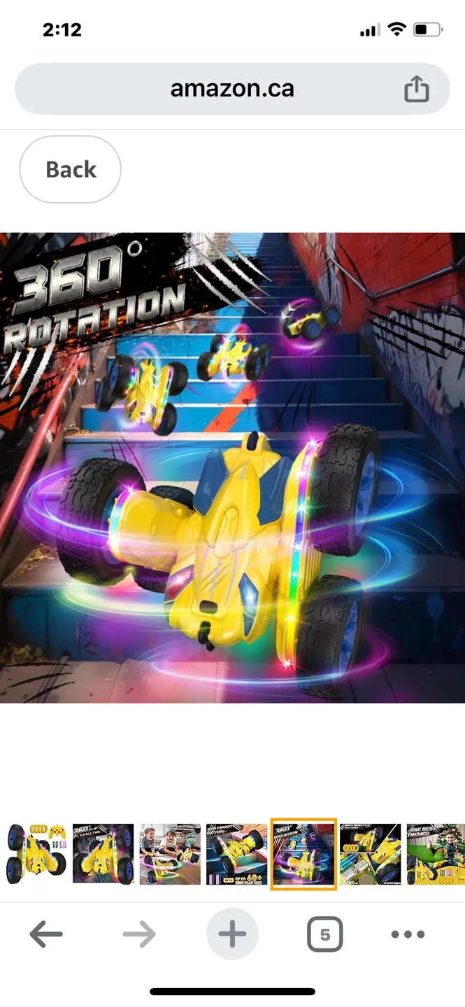 Remote Control Stunt Car with Lights image indicator(8)