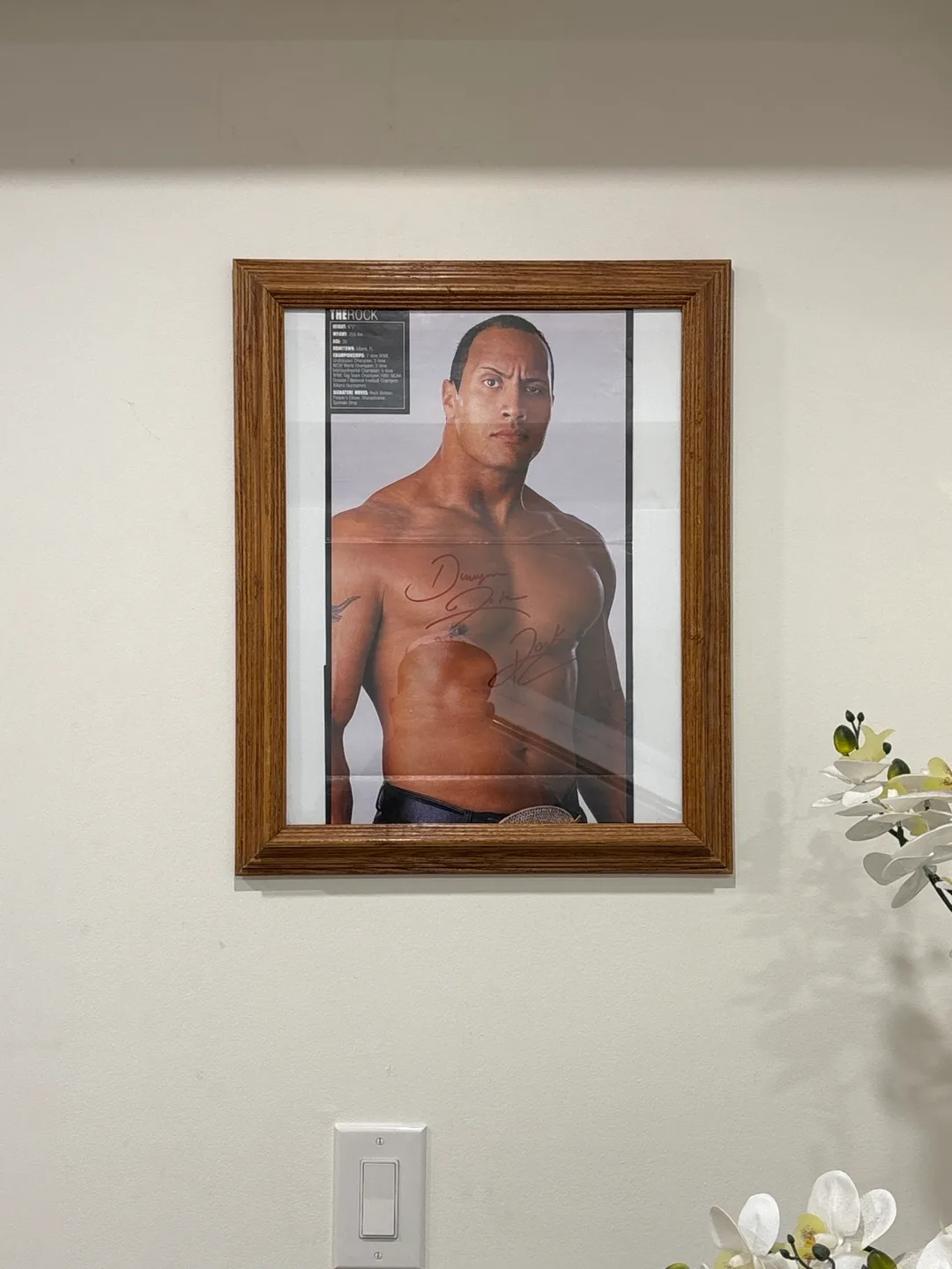 Framed Autographed The Rock Photo image indicator(5)
