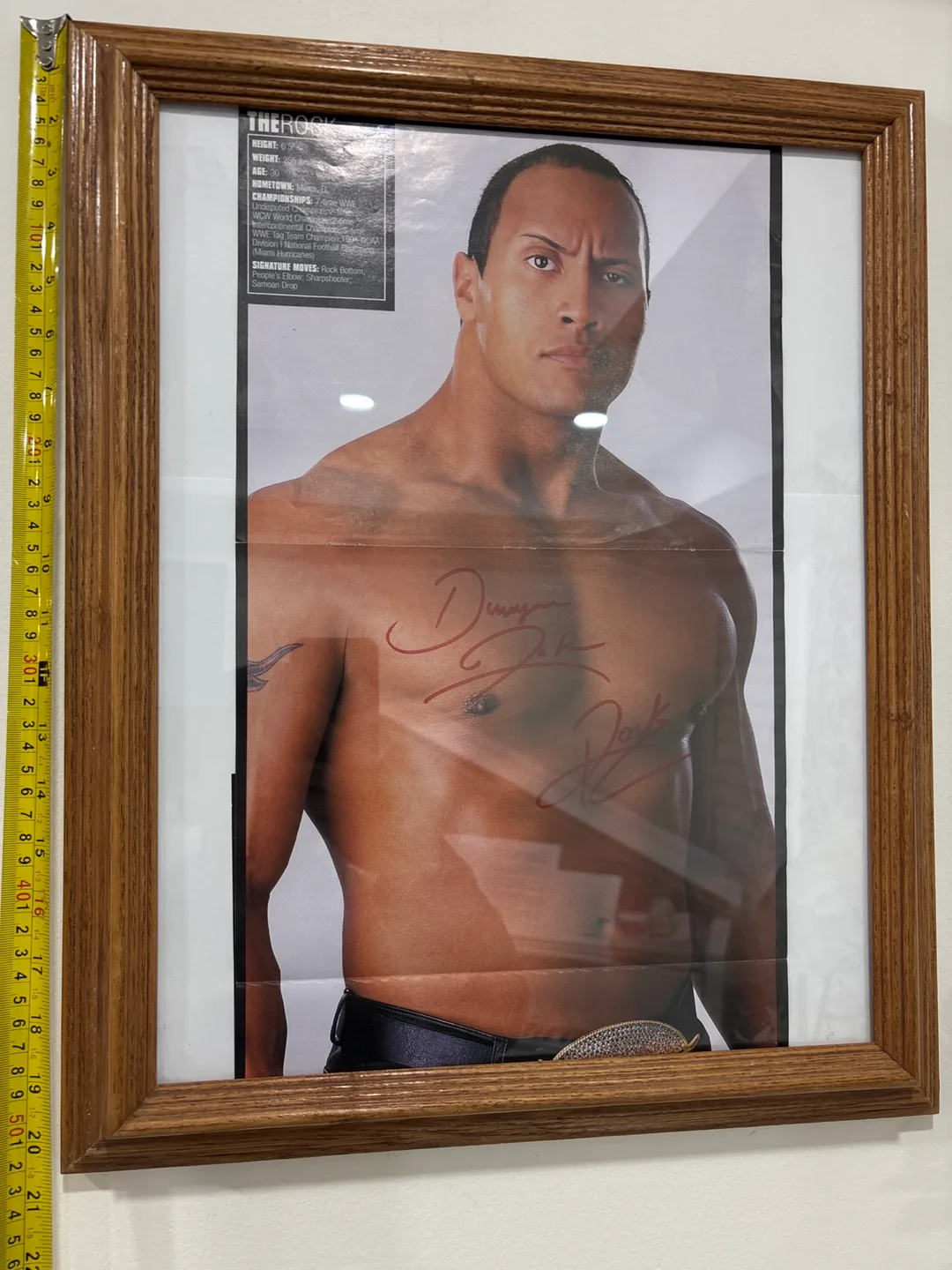 Framed Autographed The Rock Photo image indicator(8)