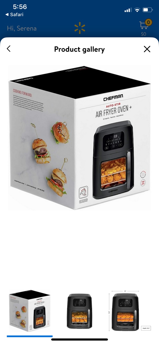 Chefman Air Fryer Oven + Auto-Stir