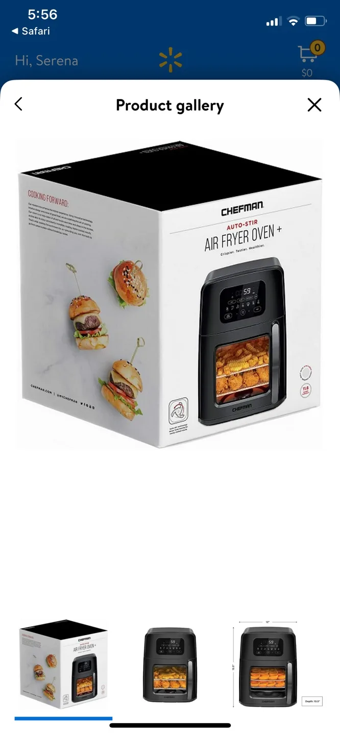 Chefman Air Fryer Oven + Auto-Stir thumbnail