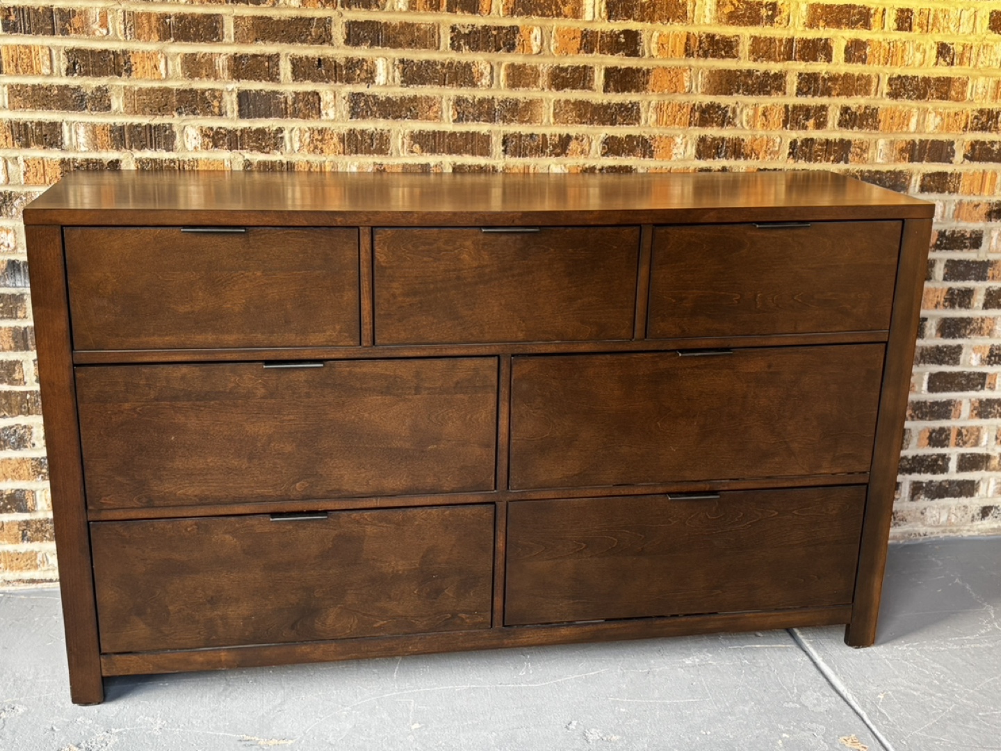 Dark Brown Wood  Dresser
