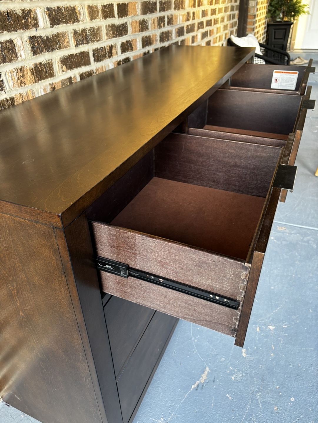 Dark Brown Wood  Dresser - photo 3