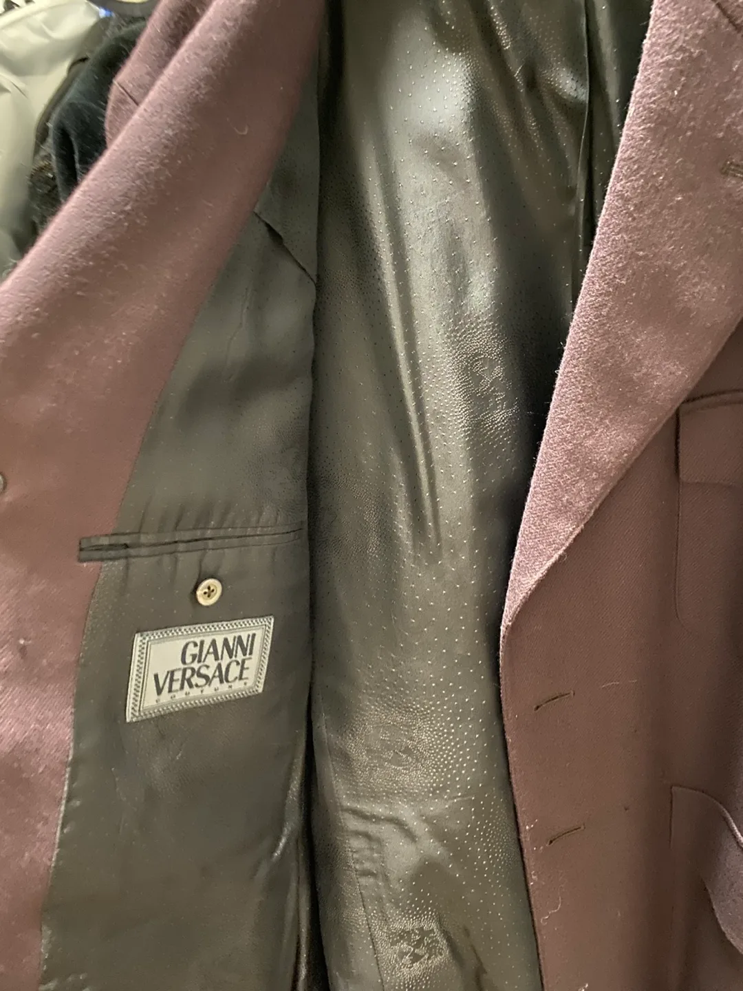 Gianni Versace Men's Burgundy Blazer image indicator(3)