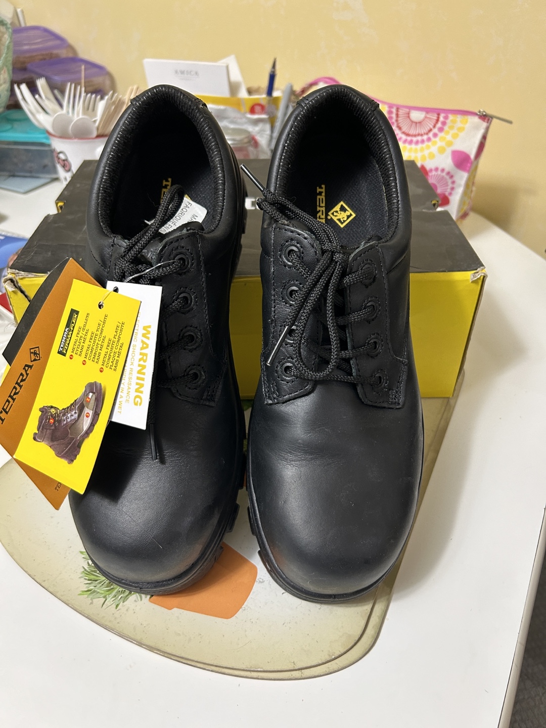 Terra Albany 835235 Men's Black Safety Shoes - Size 9.5