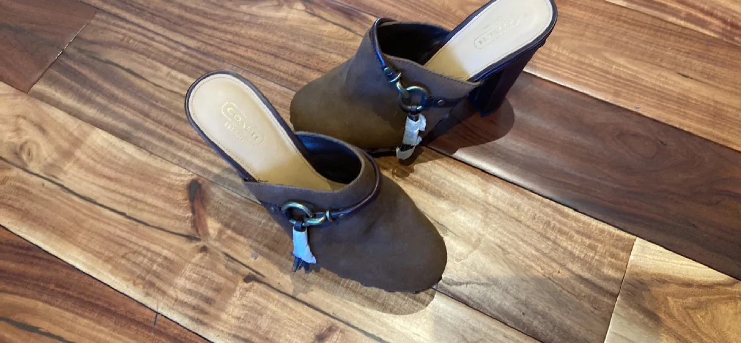 Coach Brown Suede Clogs image indicator(3)