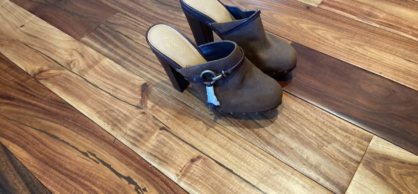 Coach Brown Suede Clogs image indicator(2)