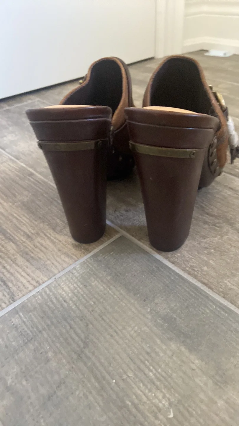 Coach Brown Suede Clogs image indicator(4)