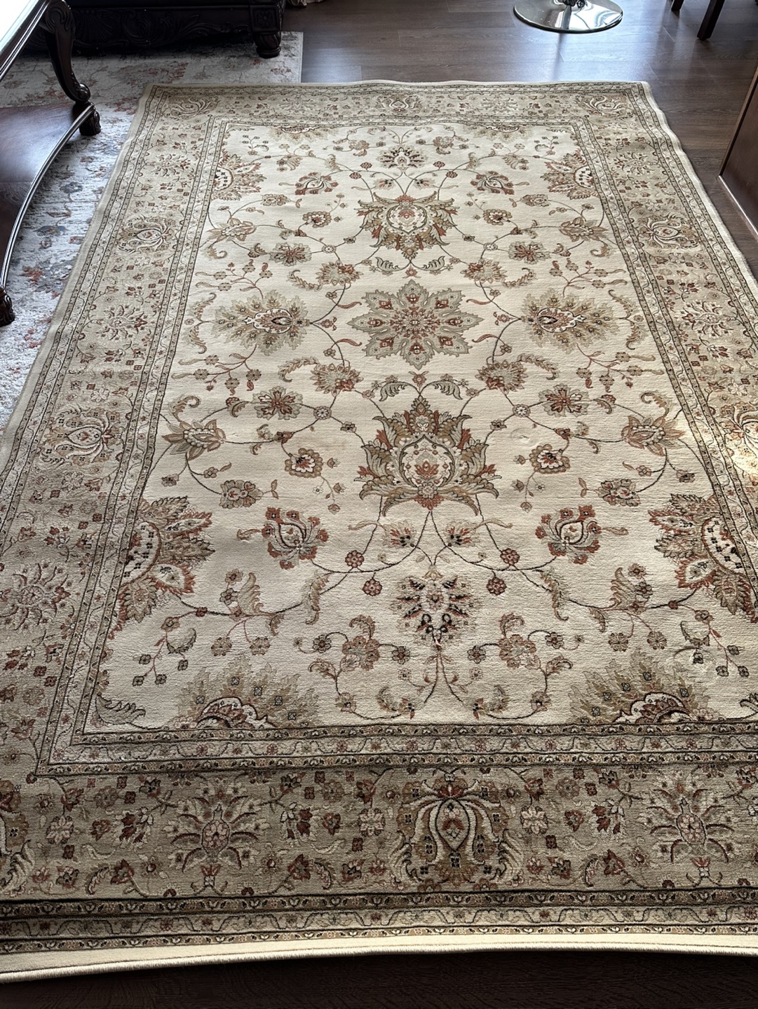 Elegant Cream and Beige Area Rug - photo 2