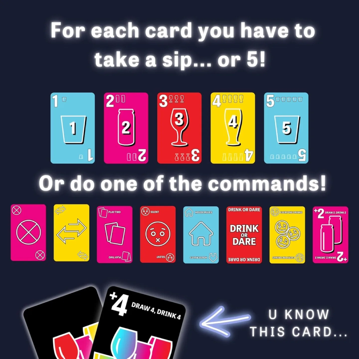 ONE! Drink Card Game - Party Game for Adults image indicator(4)
