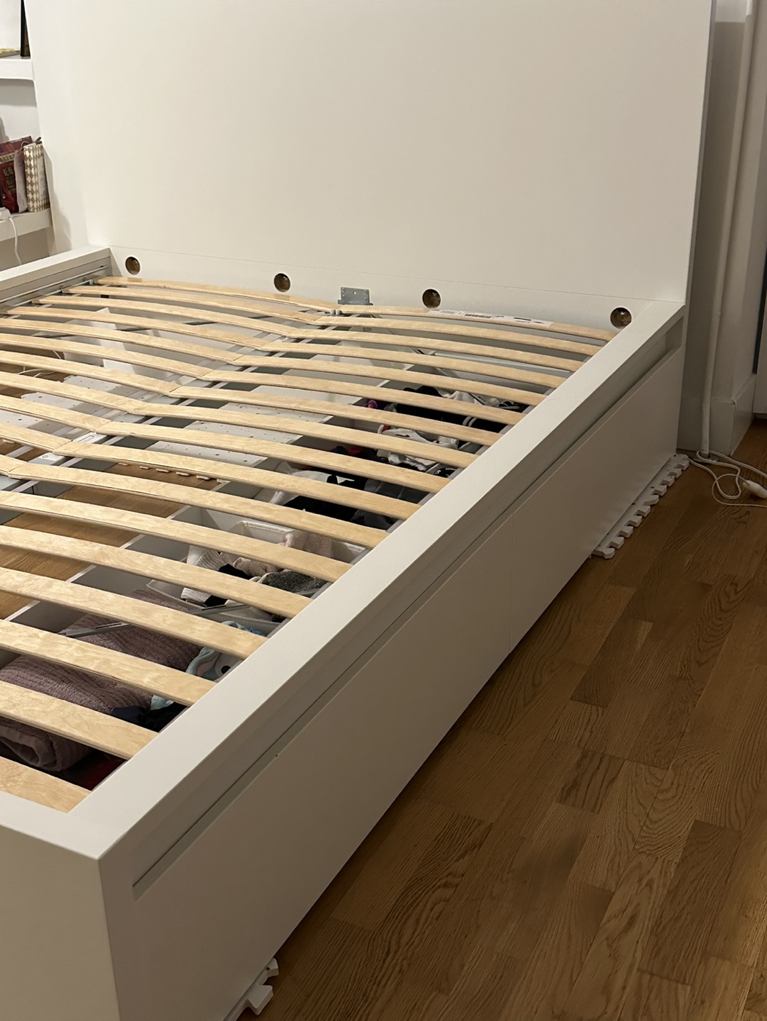 IKEA MALM White Queen Bed Frame with 2 Storage - photo 3