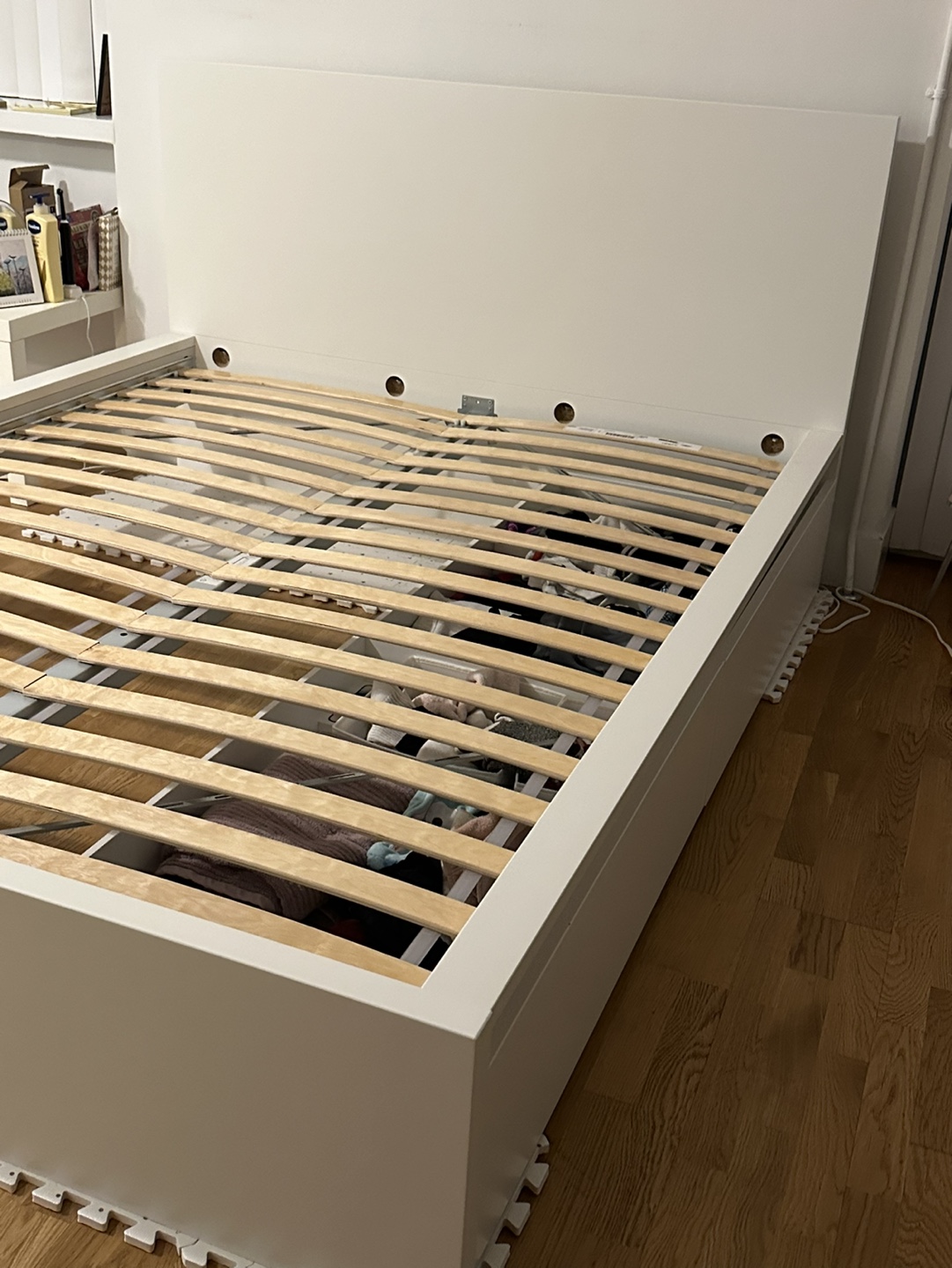 IKEA MALM White Queen Bed Frame with 2 Storage - photo 2