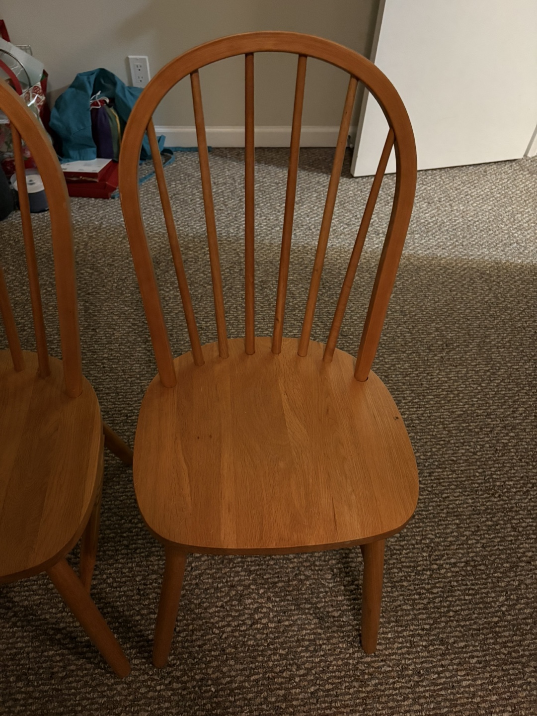 Pair of Wooden Dining Chairs - photo 2