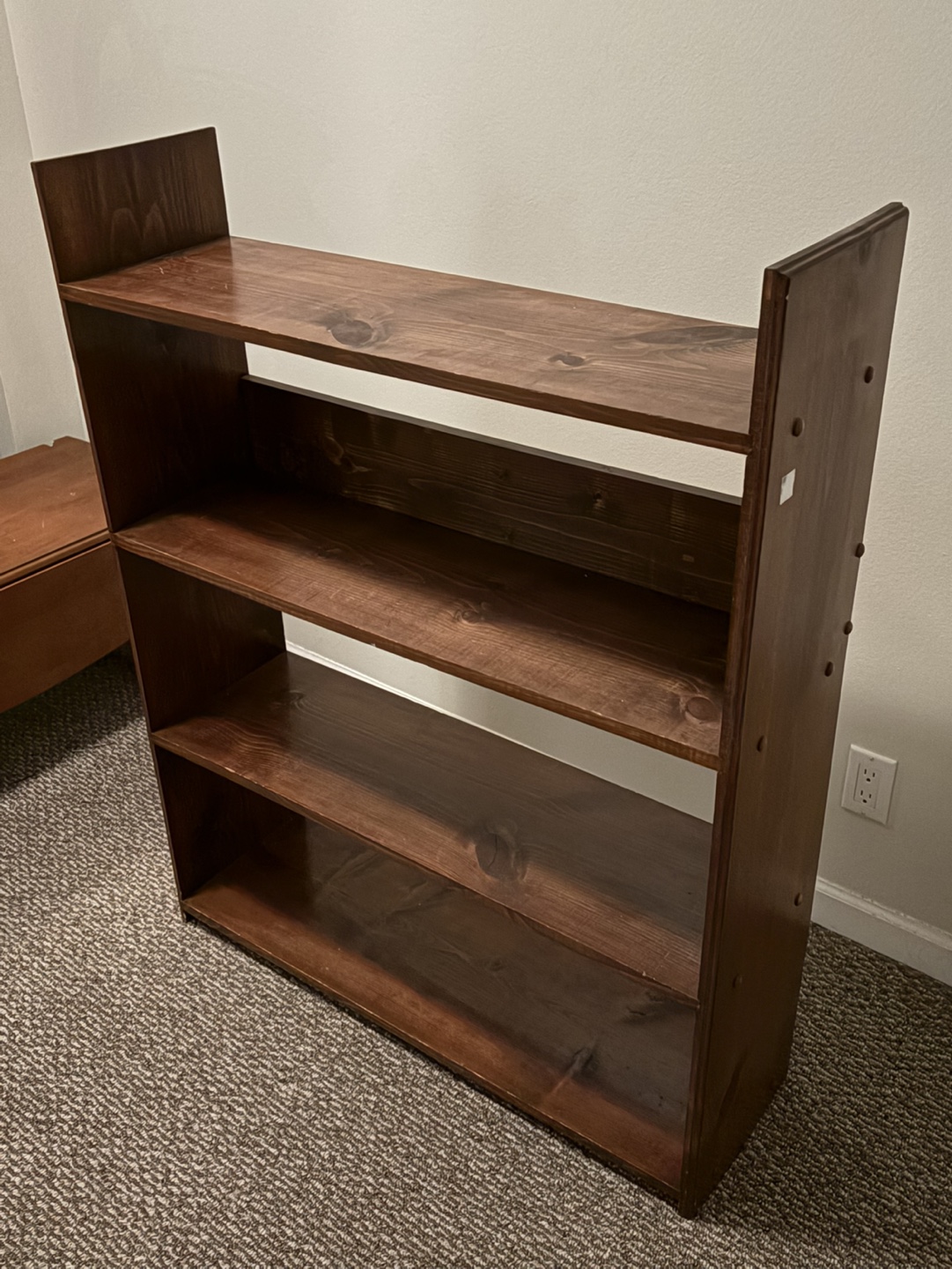 Four-shelf wooden bookcase - photo 3