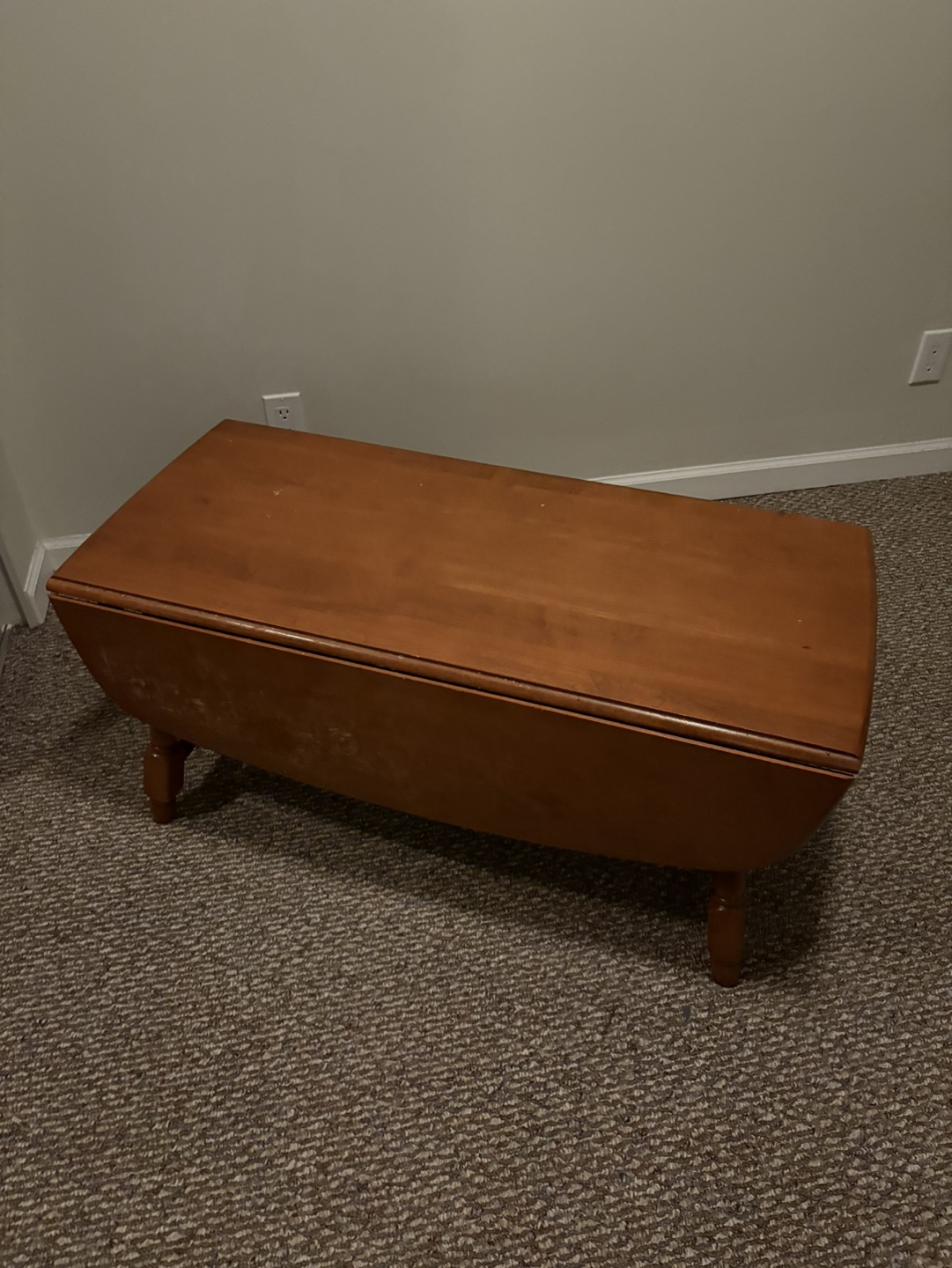 Vintage Wooden Drop Leaf Coffee Table