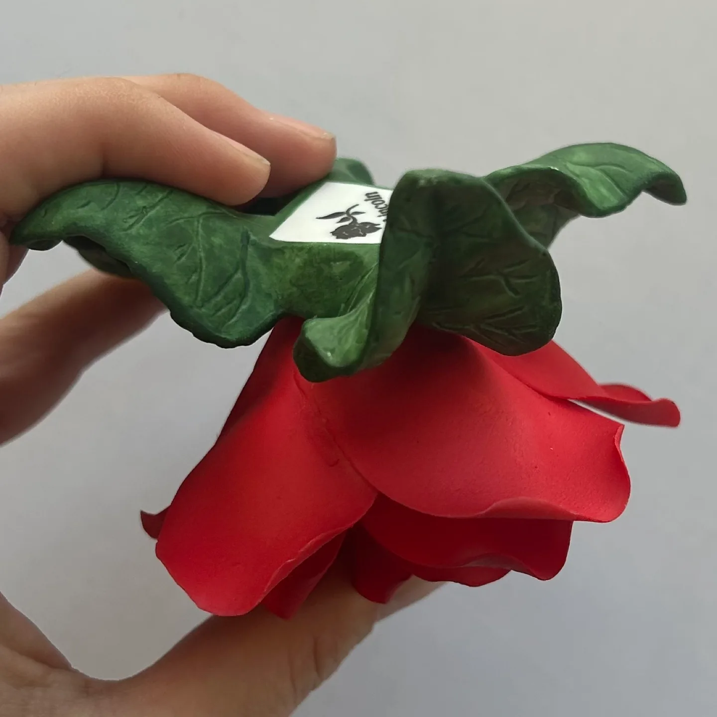 Vintage 1980 Mr Lincoln Porcelain Red Rose Flower Figurine image indicator(6)