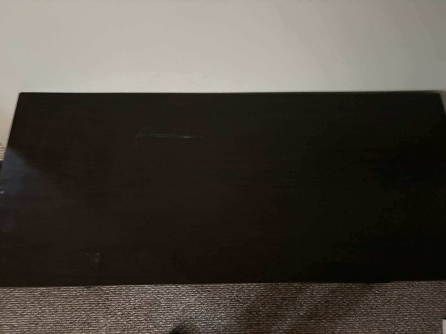 Dark Brown Computer Desk with Metal Legs - photo 2