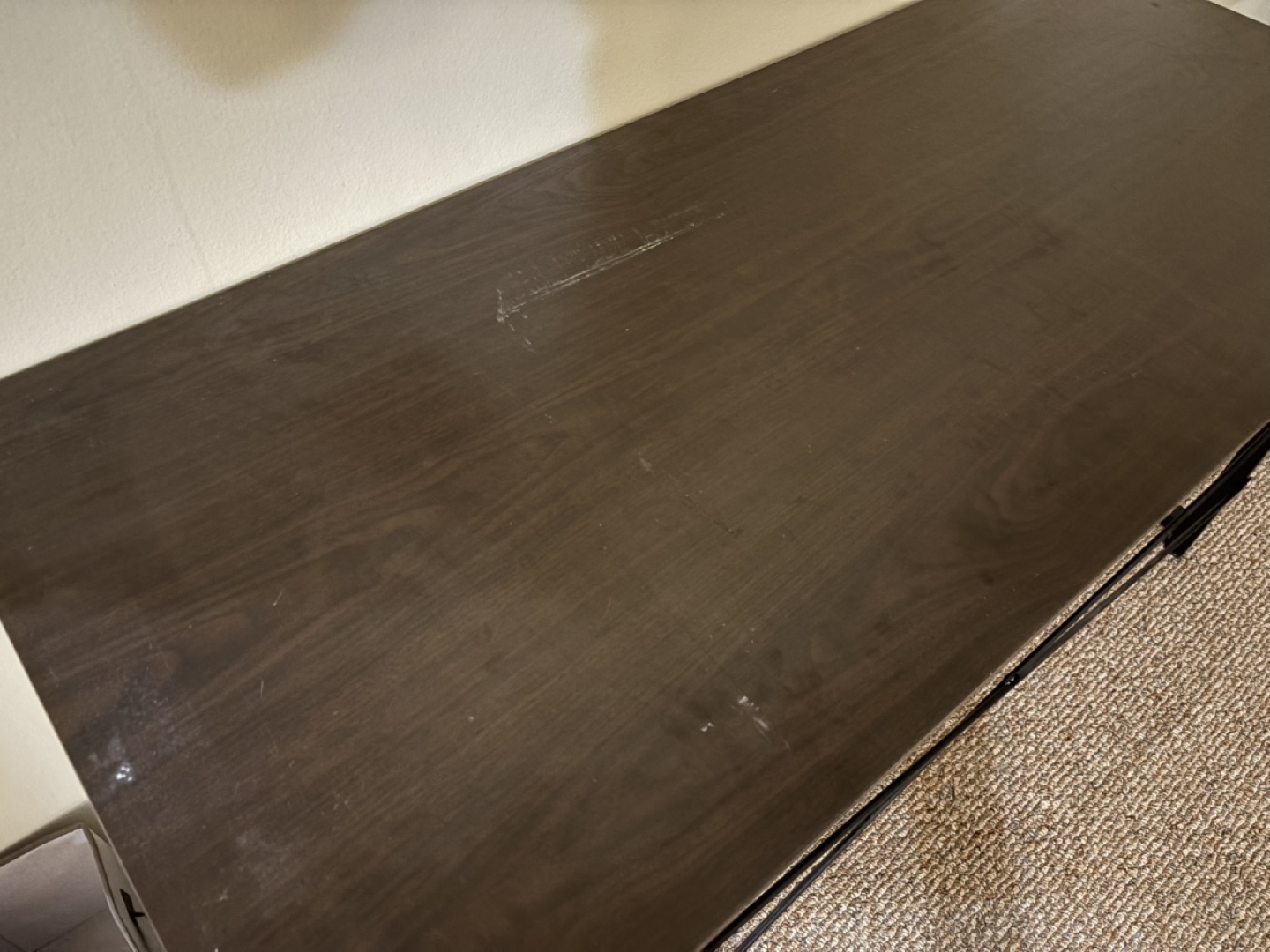 Dark Brown Computer Desk with Metal Legs - photo 3