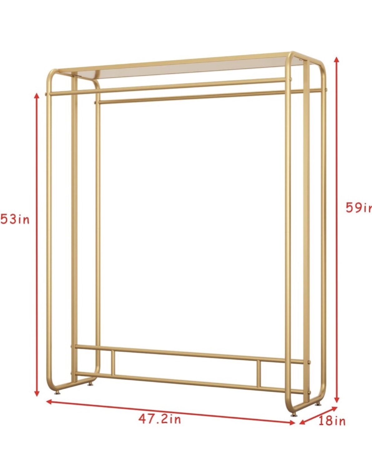 Gold Metal Clothing Rack - photo 2