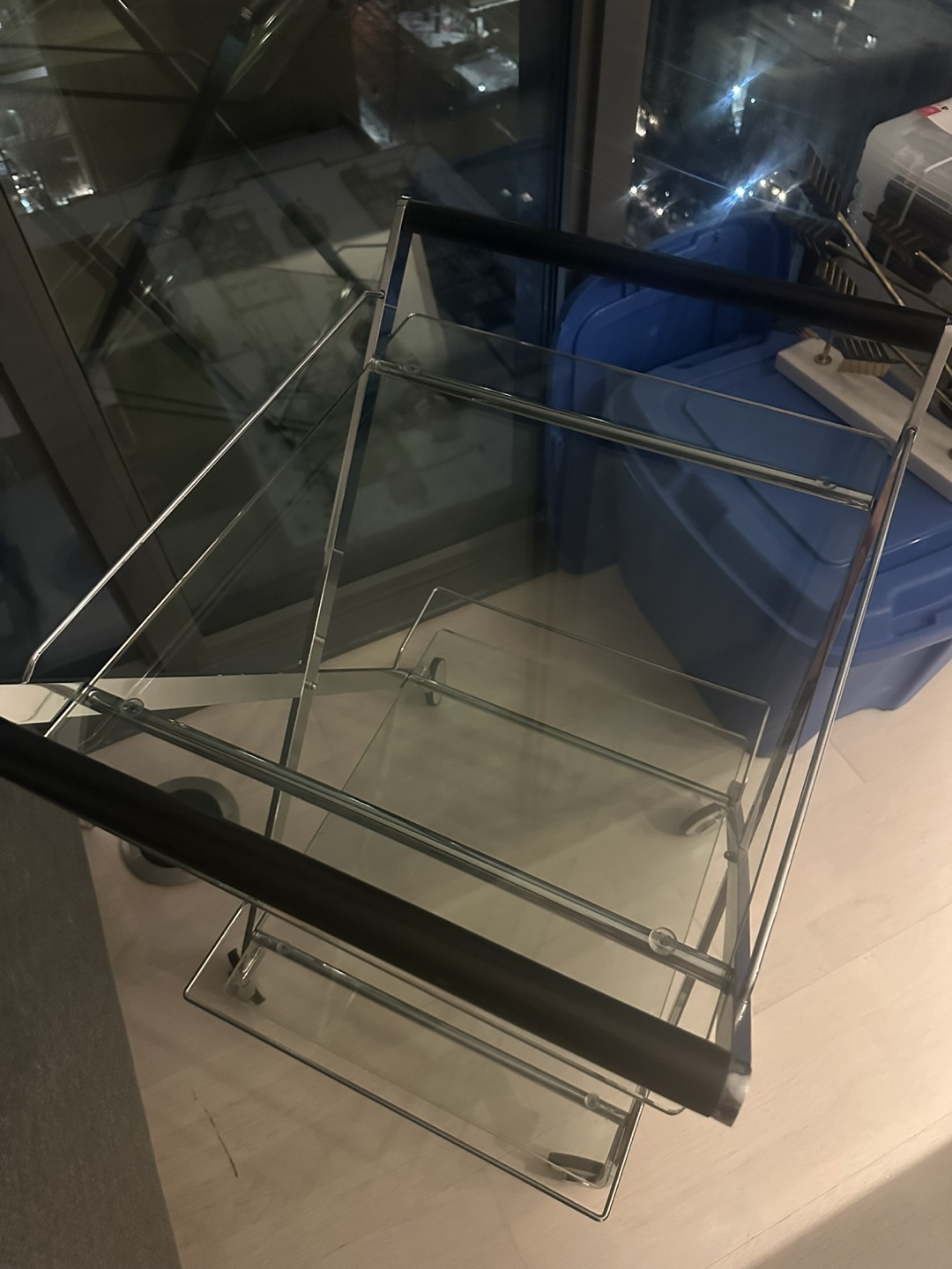 Glass and Chrome Serving Cart - photo 2