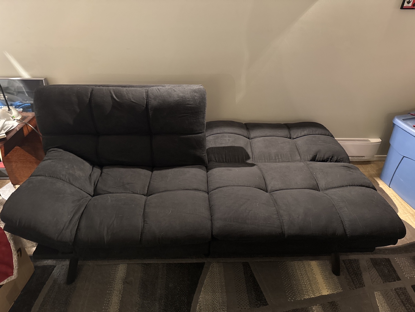 Black Futon Couch - photo 4