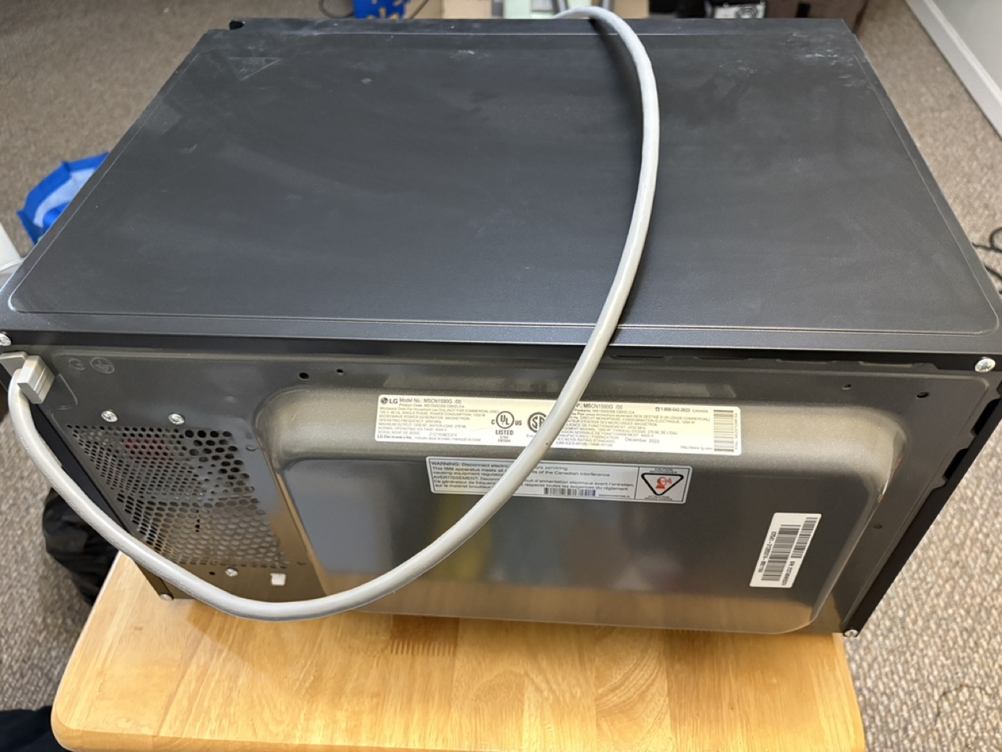 LG Microwave - MSCN1590G - photo 4