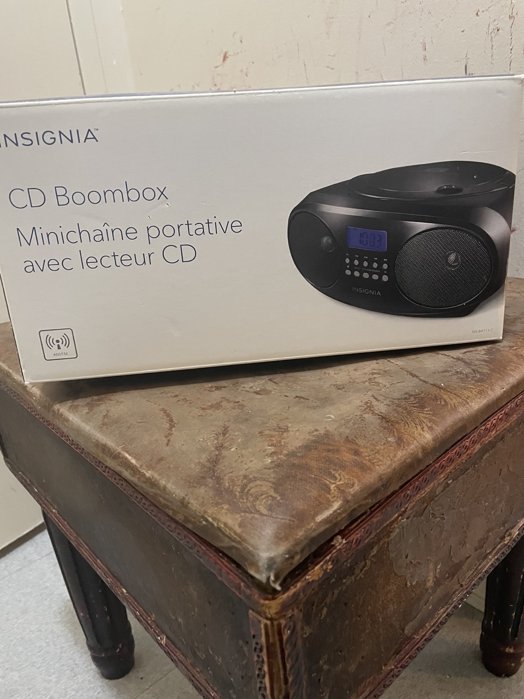 Insignia CD Boombox - Portable CD Player with AM/FM Radio