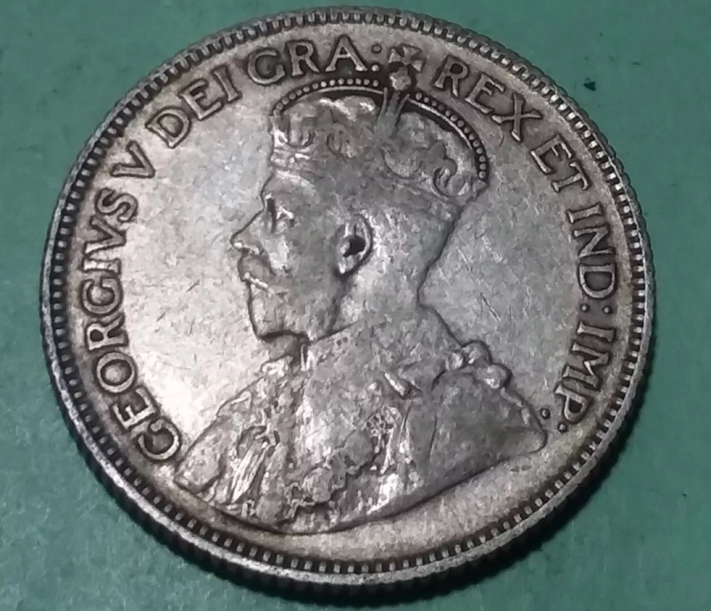 1936 Canadian 25 Cent Silver Coin