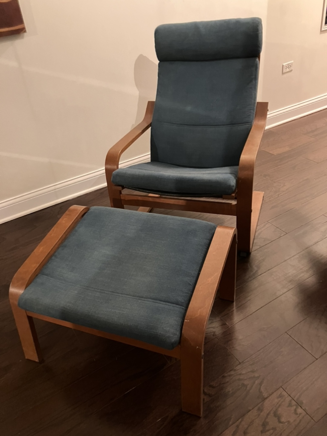 IKEA Poäng Chair with Ottoman