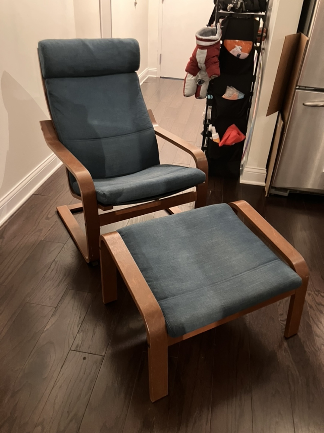 IKEA Poäng Chair with Ottoman - photo 2