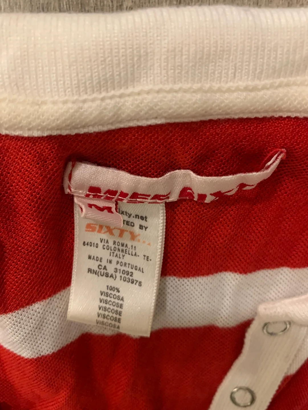 Miss Sixty Red and White Striped Polo Shirt image indicator(3)