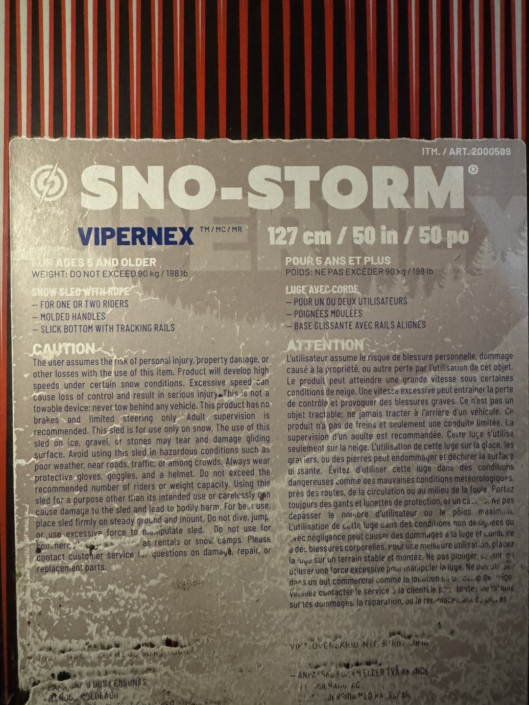 Sno-Storm Vipernex Snow Sled - photo 3
