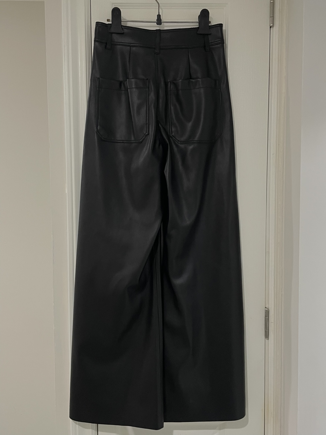 Black Leather Wide Leg Pants - photo 2