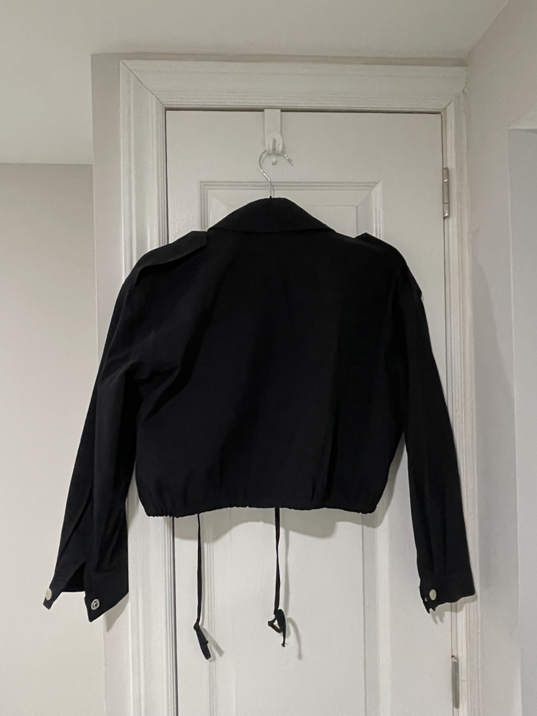 Black cropped jacket - photo 2